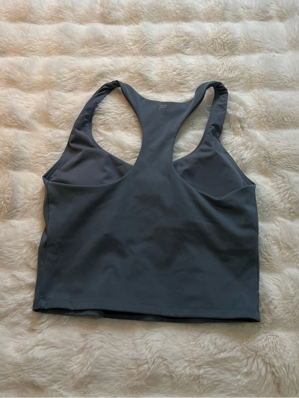 Fabletics Grey Racerback Tank Top - Picture 2 of 3